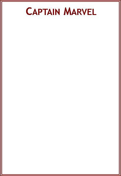 Text Box:  Captain Marvel